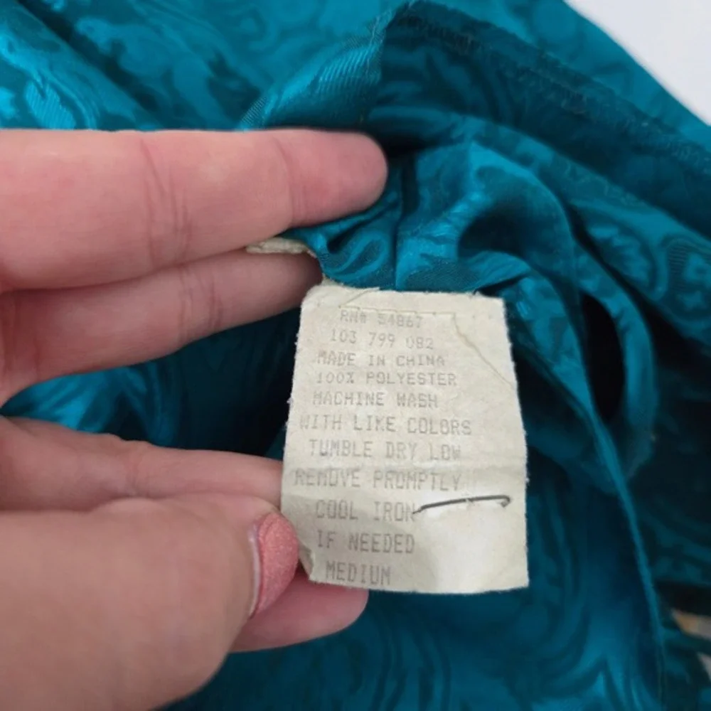 Victorias Secret M Y2K Vintage Slip Dress Mini Teal Green Lingerie‎ Cocktail - Picture 8 of 8